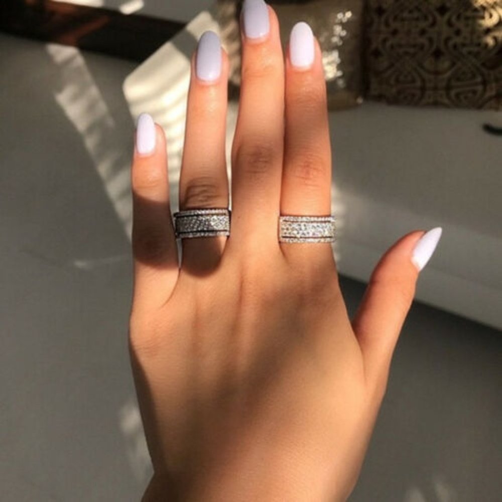Elegant 925 Silver White Sapphire fashion ring - Picture 3 of 4
